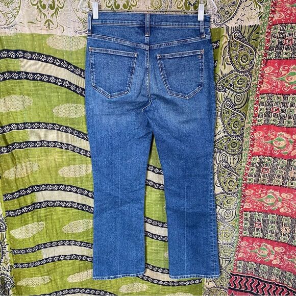Madewell Mather Wash Mid-Rise Kick Out Crop Jeans Size 26 - Picture 8 of 16